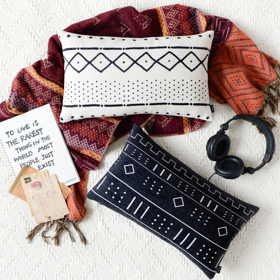 African themed mudcloth pillow combinations