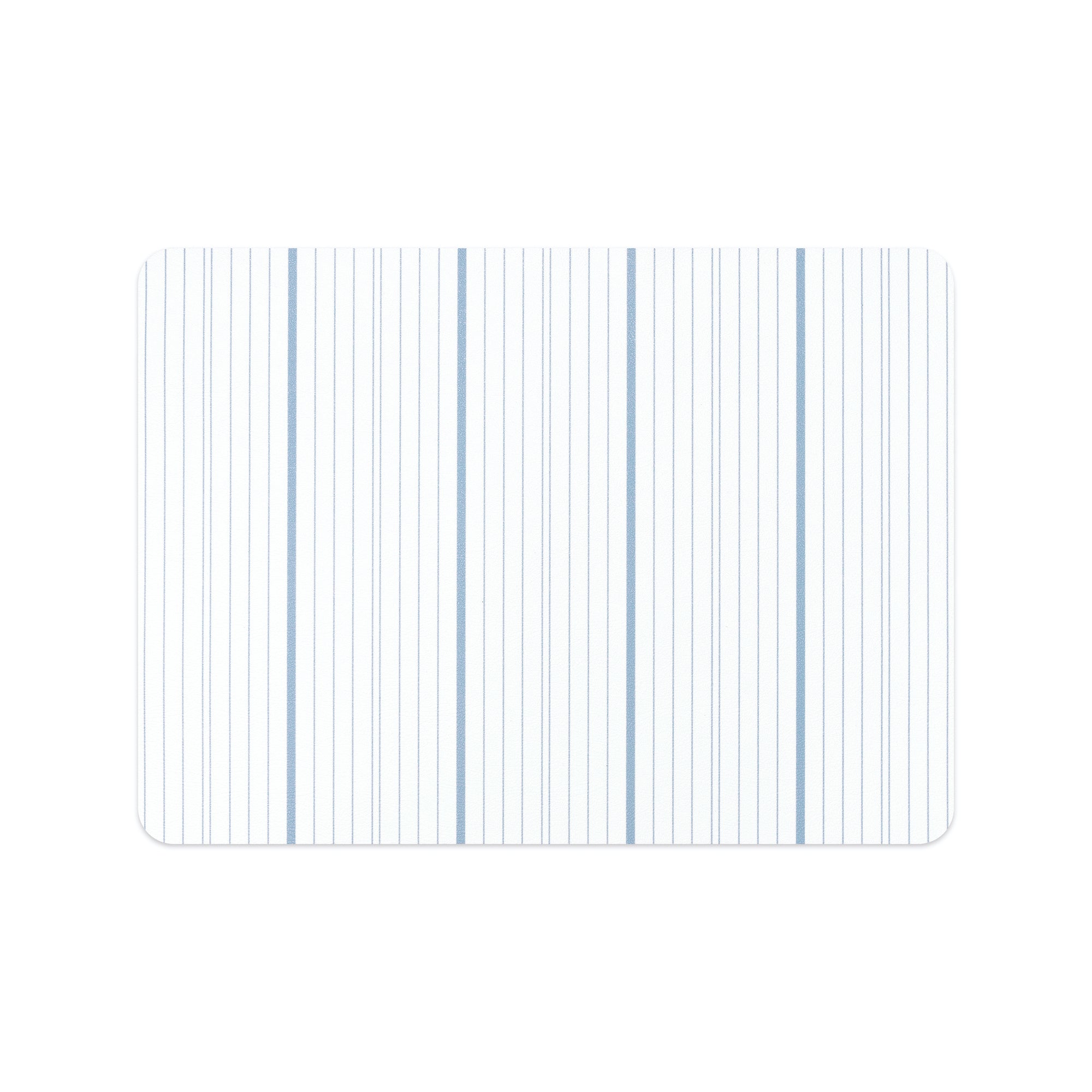 Coastal Vegan Leather Placemat, Stripe, Blue, 14&quot;x19&quot;