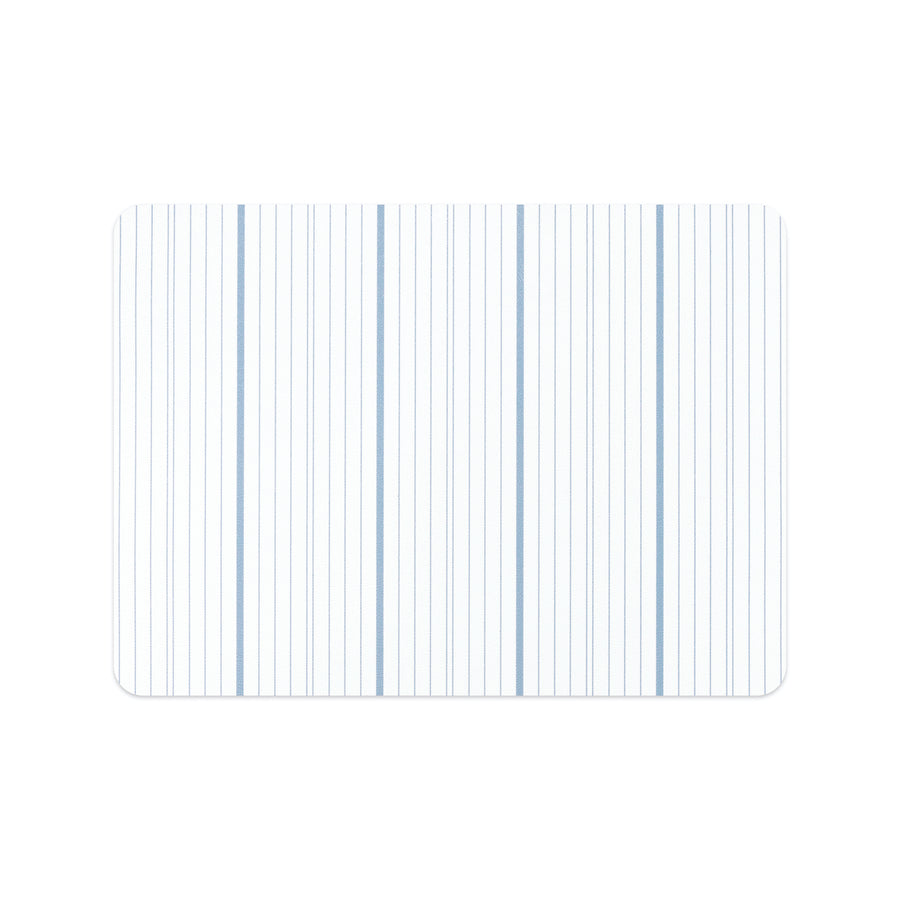 Coastal Vegan Leather Placemat, Stripe, Blue, 14