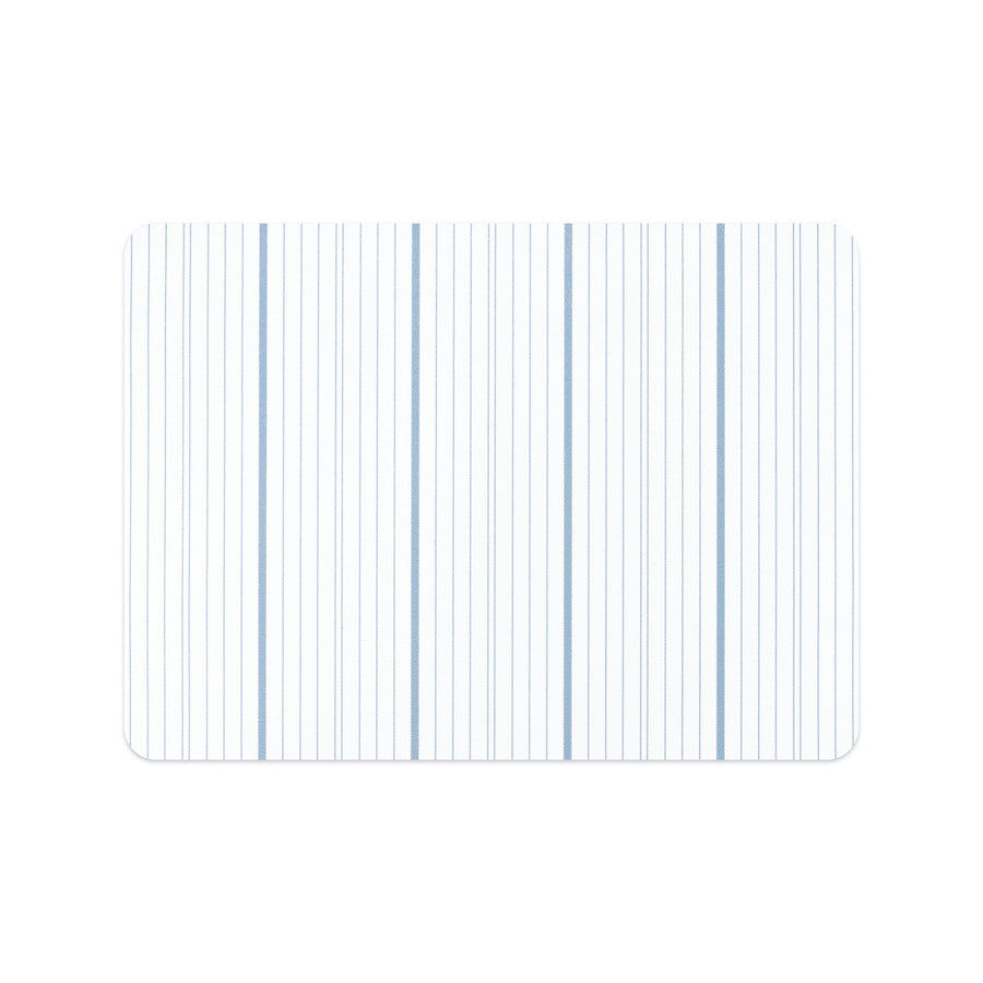 Coastal Vegan Leather Placemat, Stripe, Blue, 14