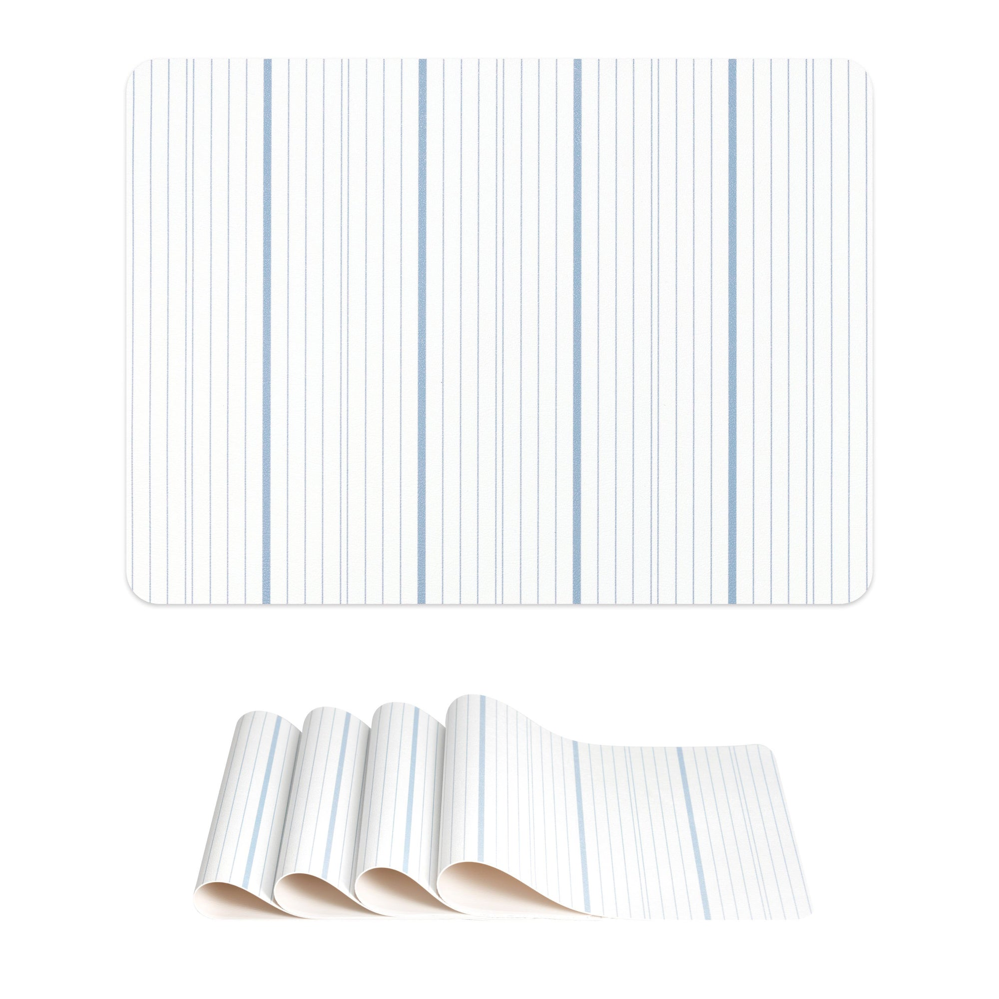 light blue placemats