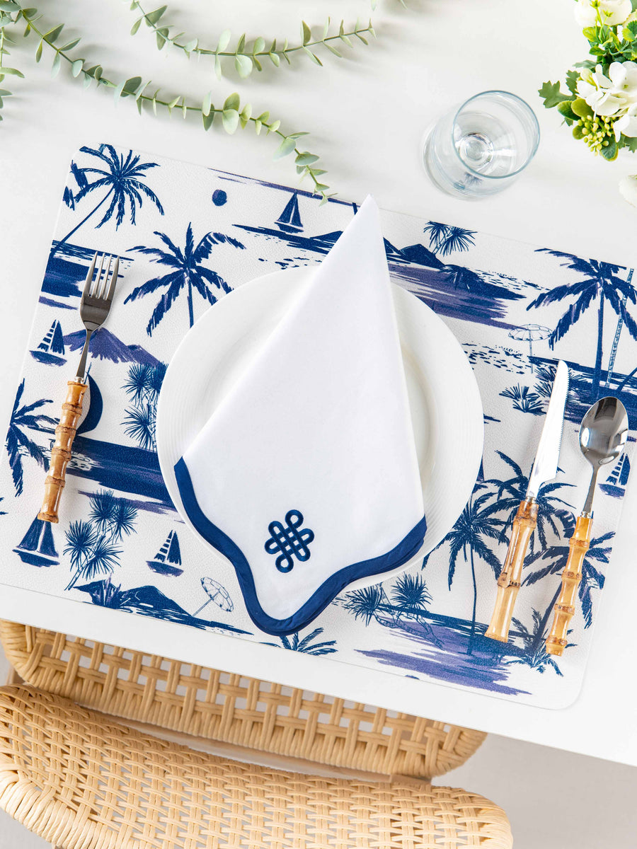 white napkins