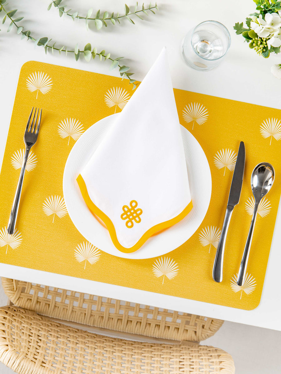 white napkins